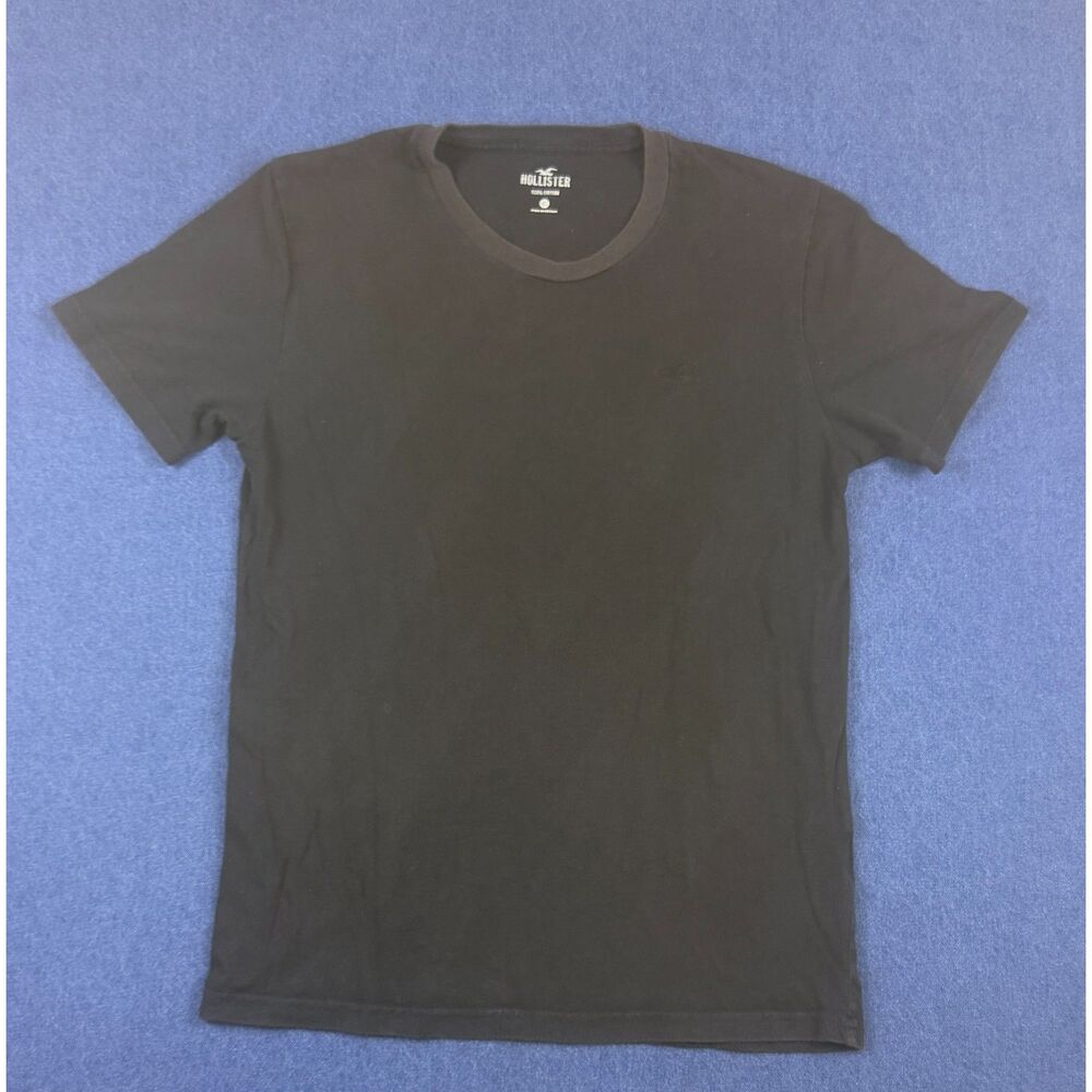 Hollister Mens XS Black 100% Cotton Short Sleeve V Neck Basic T-Shirt